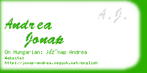 andrea jonap business card